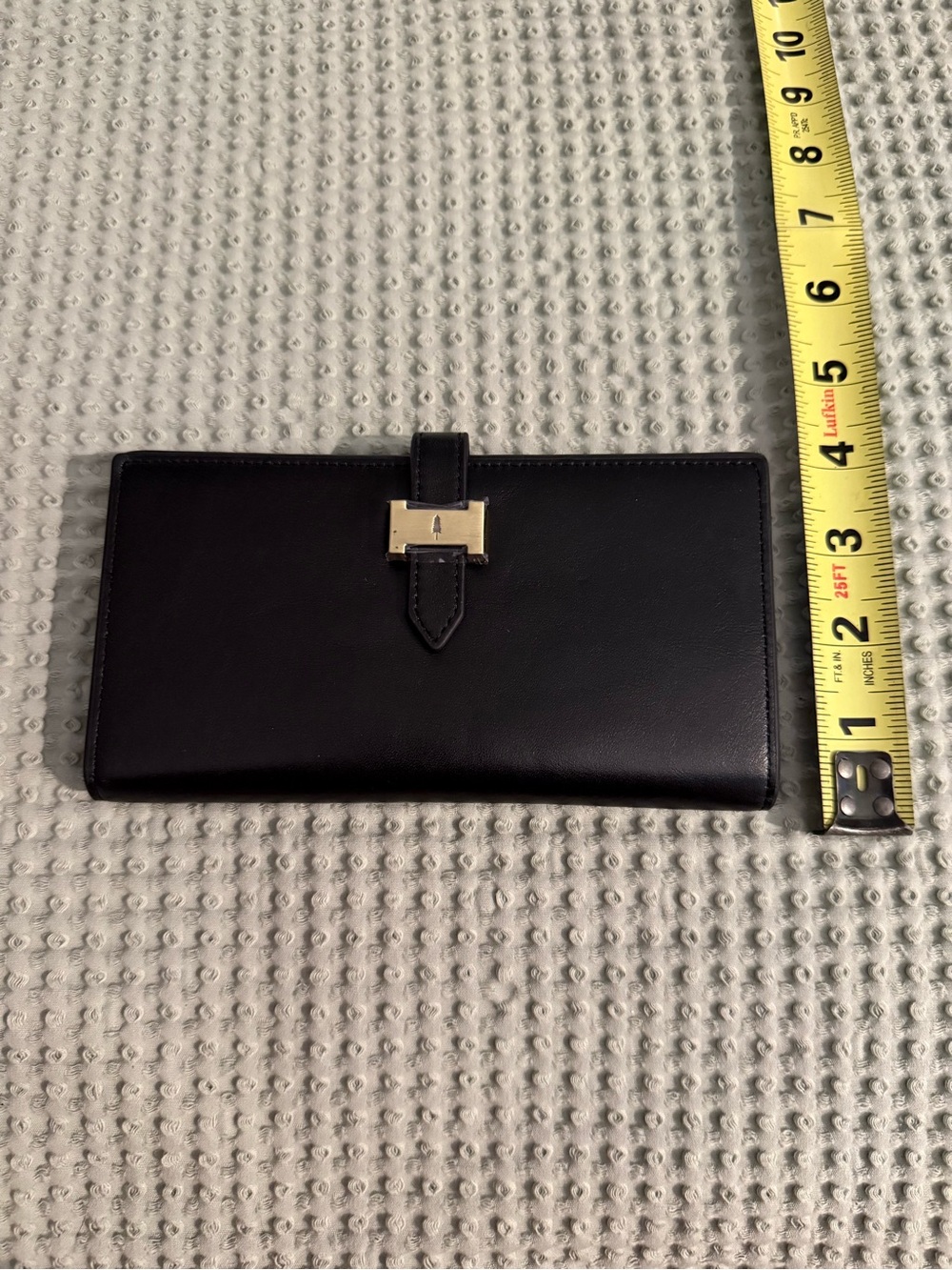Portland Leather Black Wallet with Gold Hardware